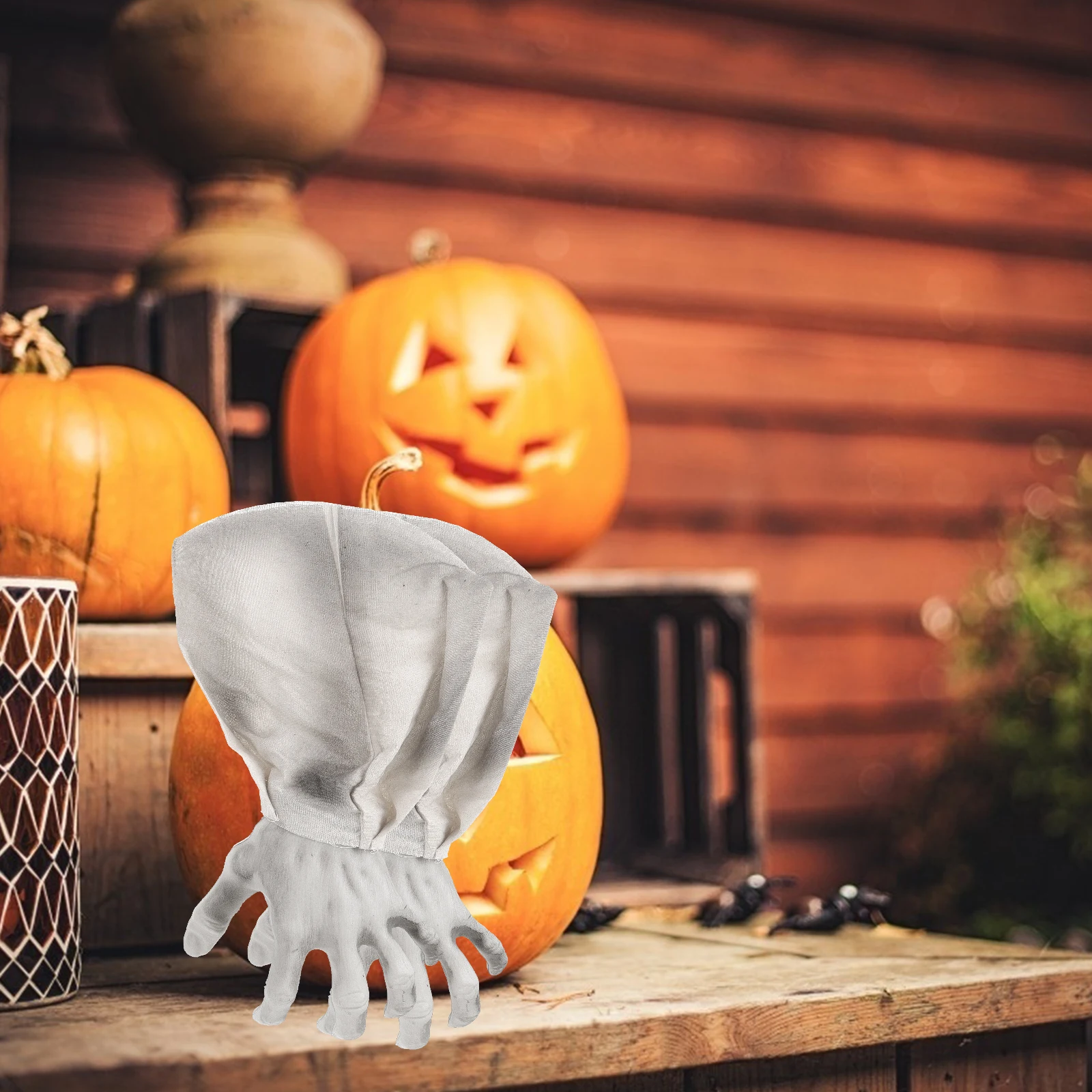 

Ghost Hand Ornaments Halloween Fake Decoration Outdoor Party Decorations Finger Cloth Props