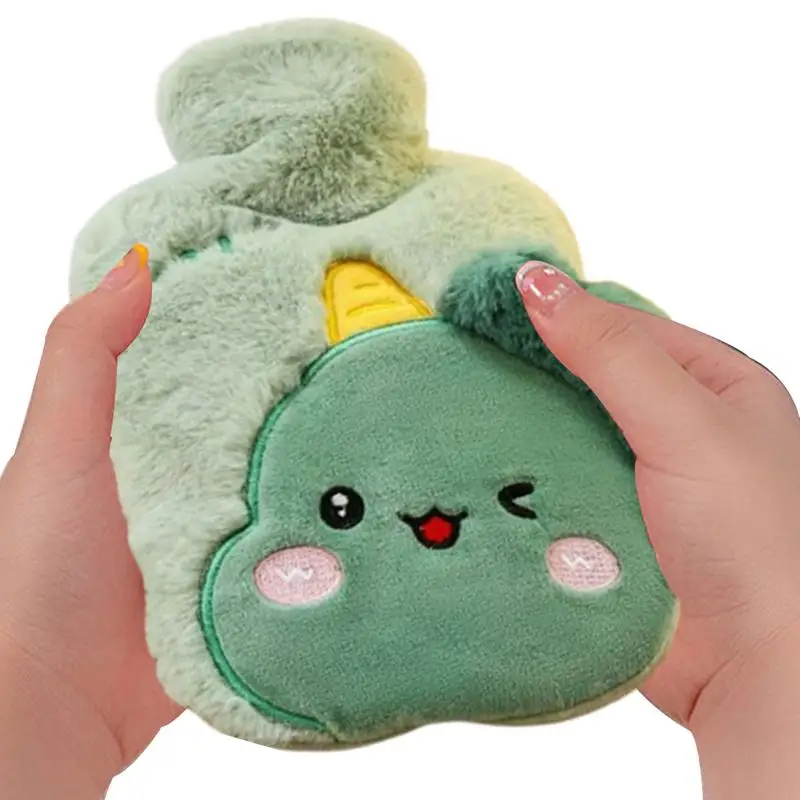 Hot Water Bottle Hand Feet Warmer Cold Water Bottle Animal Cover Portable Cold Weather Warmer For Menstrual Cramps