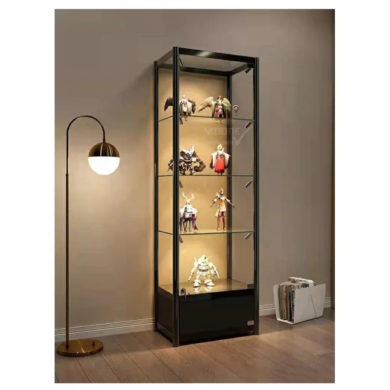 Custom. living room home wall led showcase display cabinet for living room