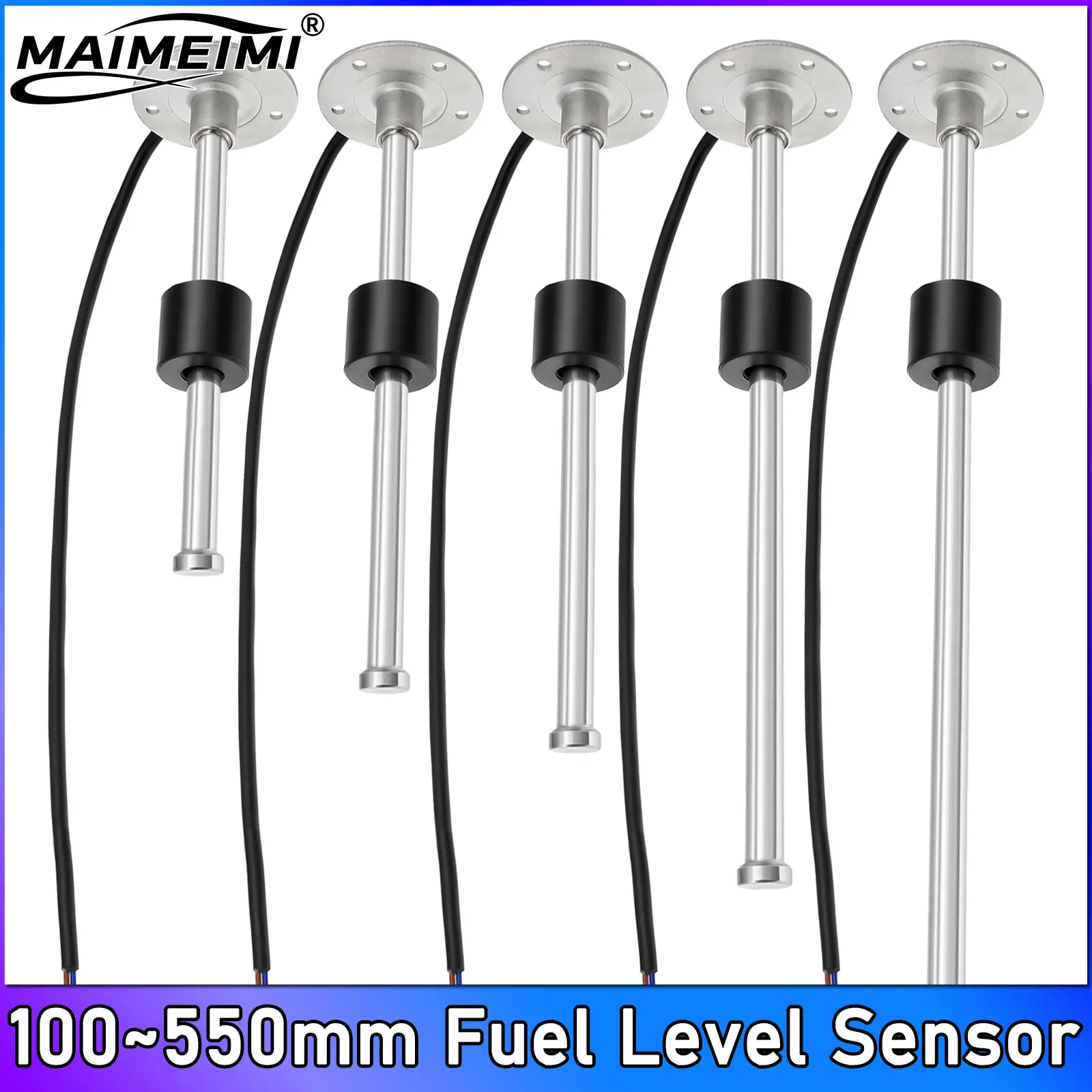 

100mm ~ 550mm Car Boat Fuel Level Sensor for 0~190Ohm Oil Water Level Gauge Fuel Sending Unit Sensor in The Tank