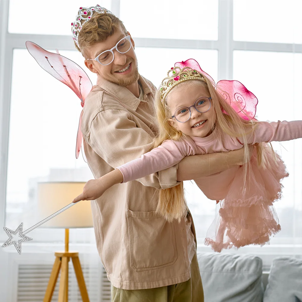 Baguettes féeriques en forme d'étoile, 12 pièces, bâtons à paillettes à cinq points, robe de soirée pour enfants, accessoires féeriques de spectacle