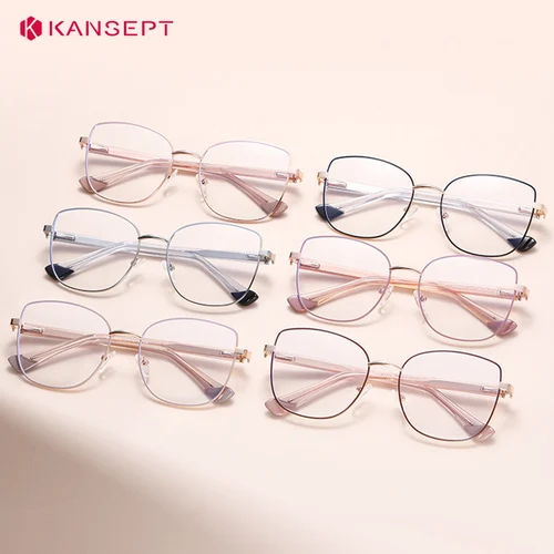 Imagen 2 del producto KANSEPT Plus gafas de lectura para mujer lentes ópticos de luz azul para leer Lunette Pour Femme gafas originales gafas para mujer