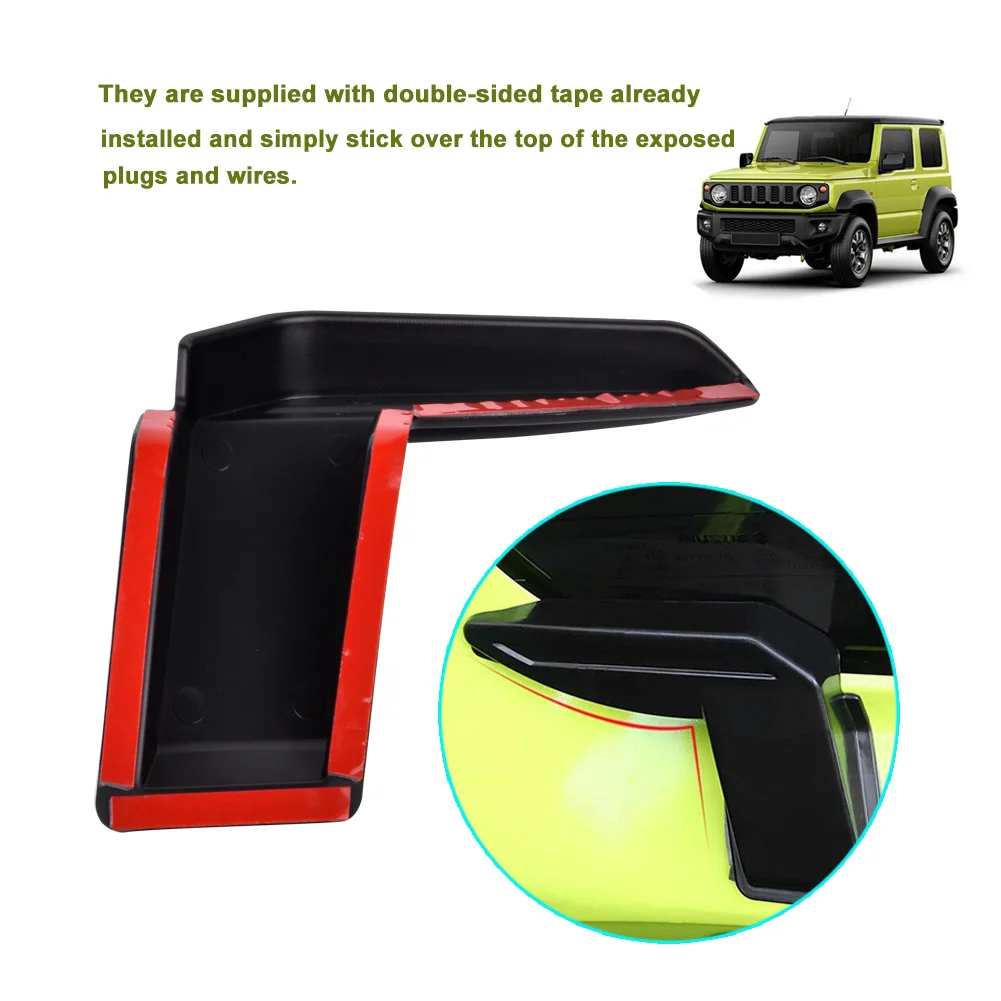 2PCS Black ABS Rear Windshield Heating Wire Protection Cover For Suzuki Jimny Sierra JB64 JB74 2019 2020 Demister Cover