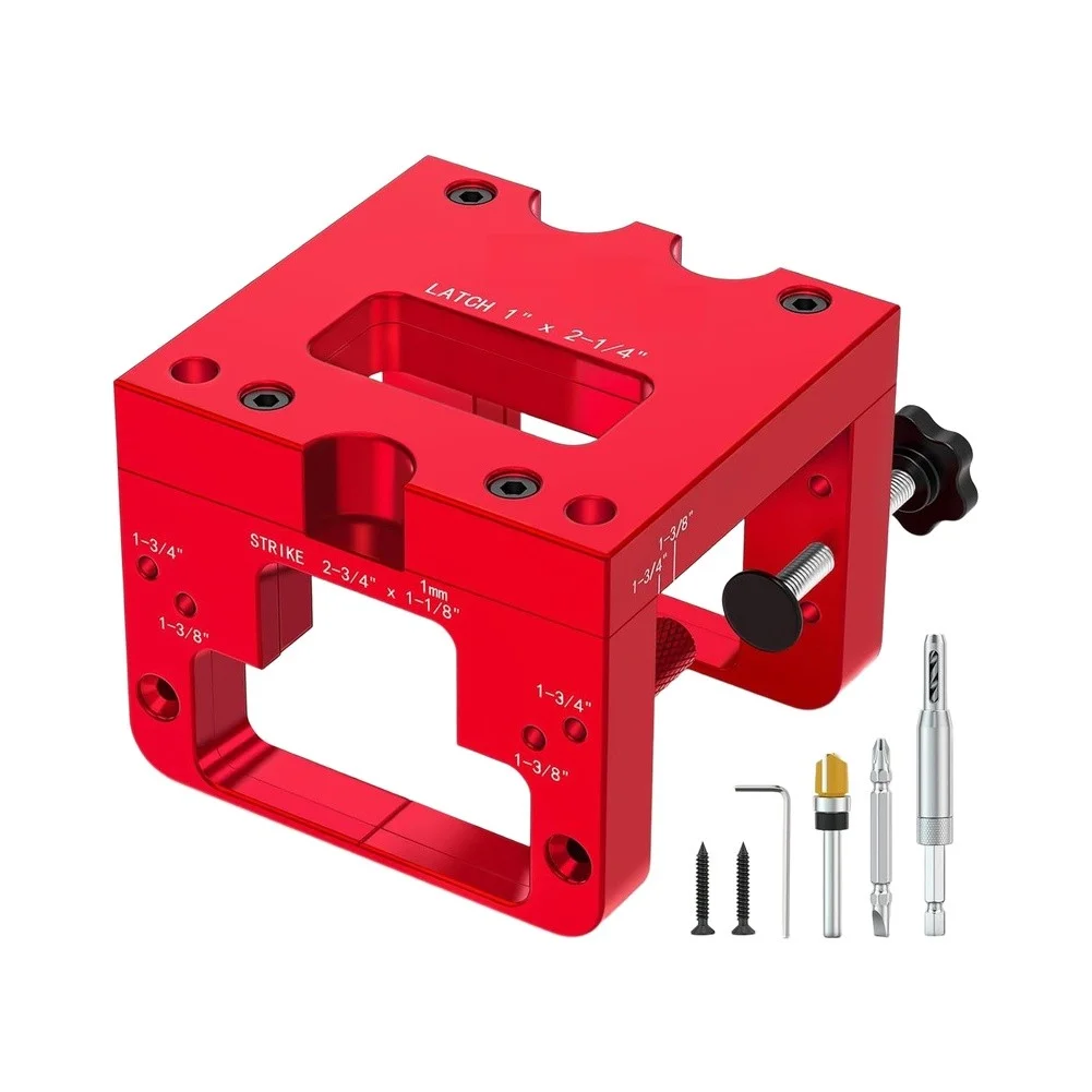 For Standard Door Locks Adjustable Door Fixture Door Installation Jig For Accurate Hole Placement Quick Adjustment System