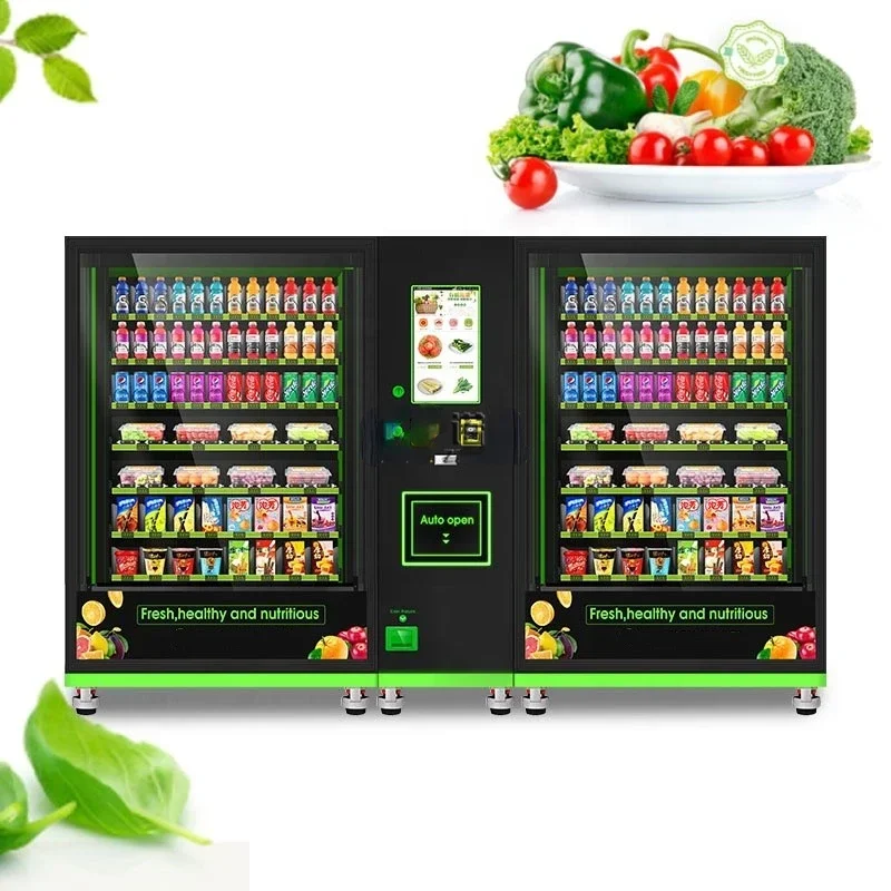 Hot salesBig Capacity Touch Screen Combo Vending Machine QR Code Cashless Vending Machine Without Coin And Bill
