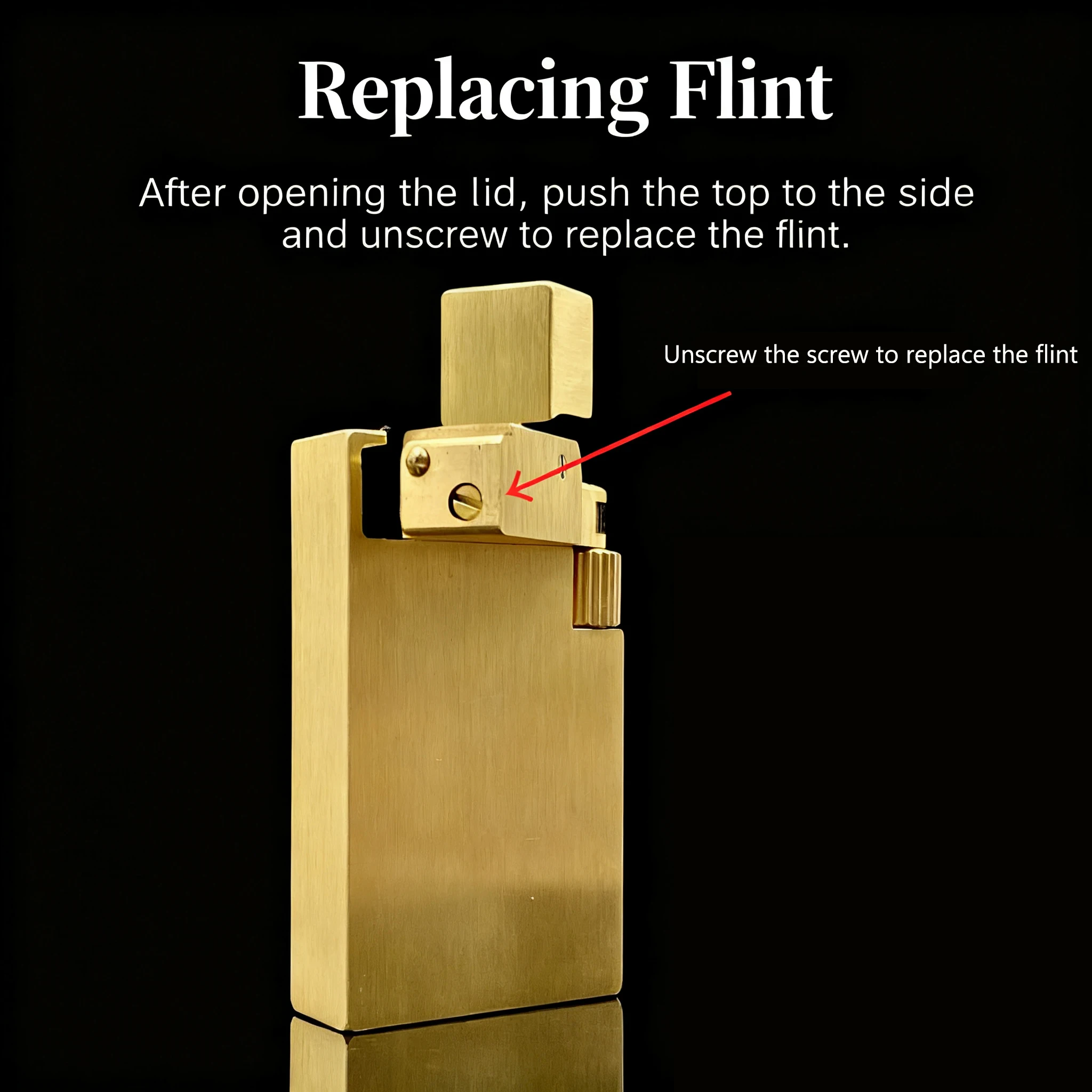 

Vintage Brass Oil Lighter 3-Chamber Refillable Oil Lighter for Men Cigar Pipe Windproof Mechanical Roller Ignition Gifts