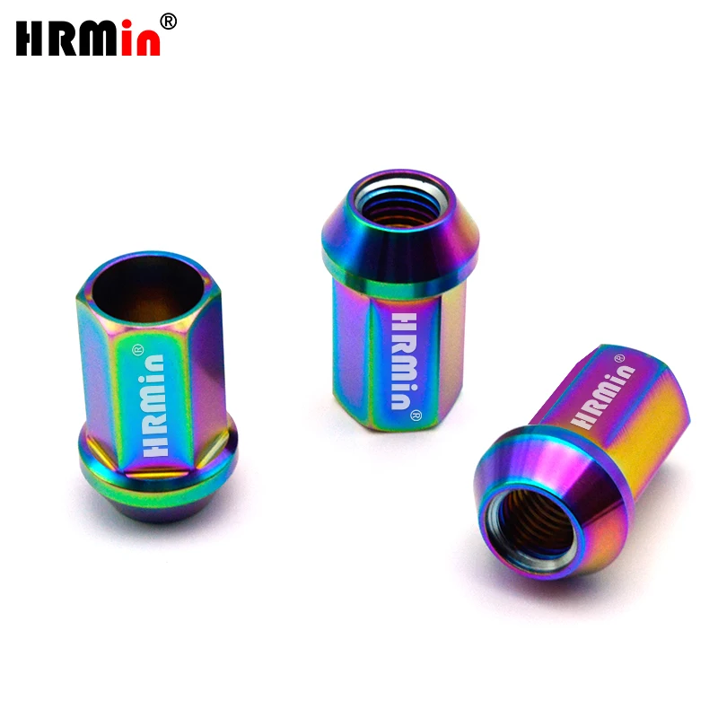 HRmin Open End Gr.5 Titanium Automobile Vehicle Car Lug Nut M12x1.25x35mm for Suzuki Nissan Subaru Geely Great Wall