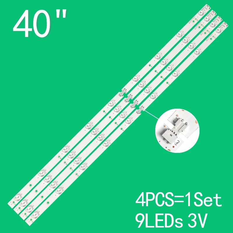 

4Pcs/Set 798mm 9LED 3V For 40" LCD TV LB-PF3528-GJD2P5C404X9-H 40PFT6550/12 40PUT6400/60 LB40013V004