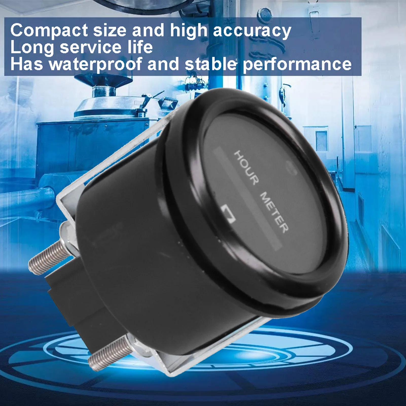Engine Hour Meter Hour Meter Quartz Hour Meter AC/ 12‑36V Waterproof Professional Mechanical Timer with Indicator Light