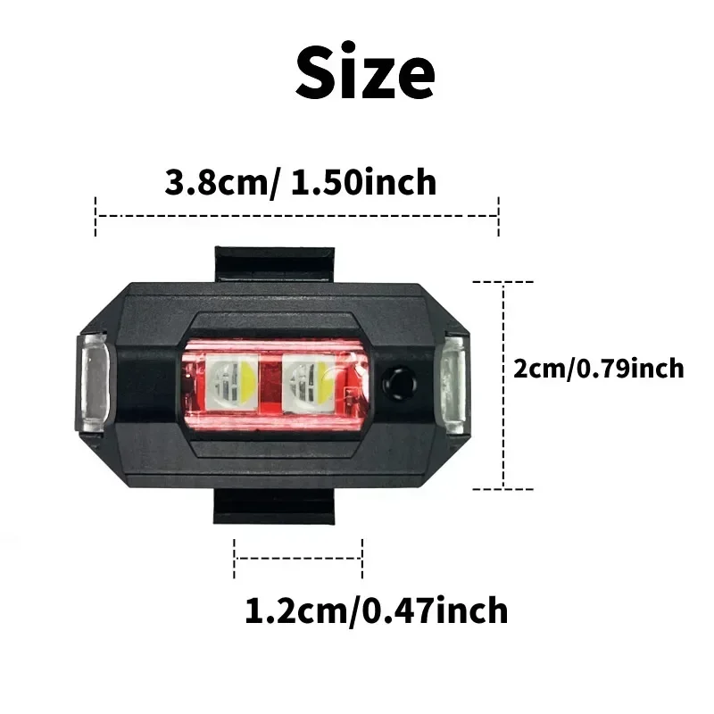 light Up the Night RGB LED Aircraft Strobe Lights for Motorcycles,Airplanes & Helicopters,Car. Control Color easy, recharg