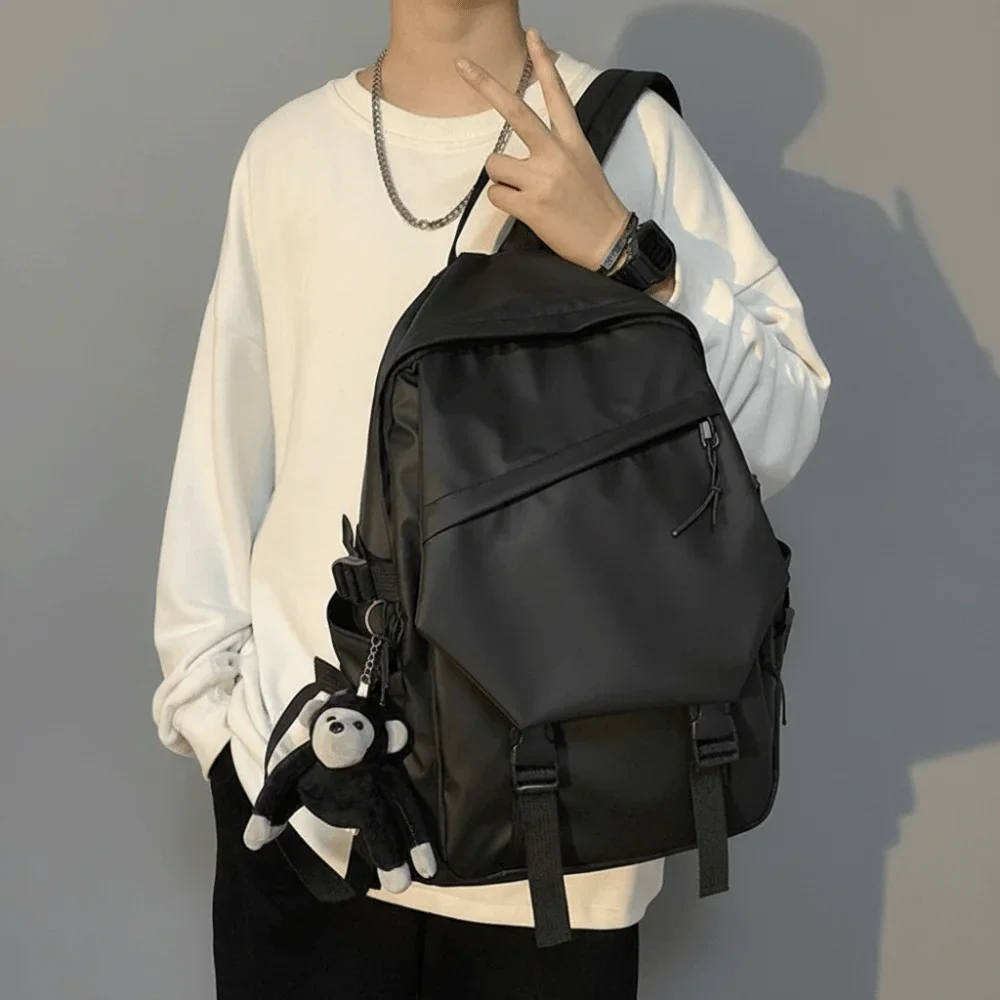 

New Business Men's Backpack Black Lightweight Travel Backpack Waterproof Large Capacity Laptop Backpack