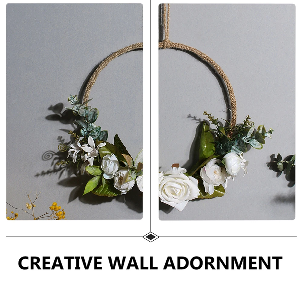 

Simulated Garland Wall Hanging Home Decoration Pastoral Wreath Cotton Thread Artificial Color Vivid Flower