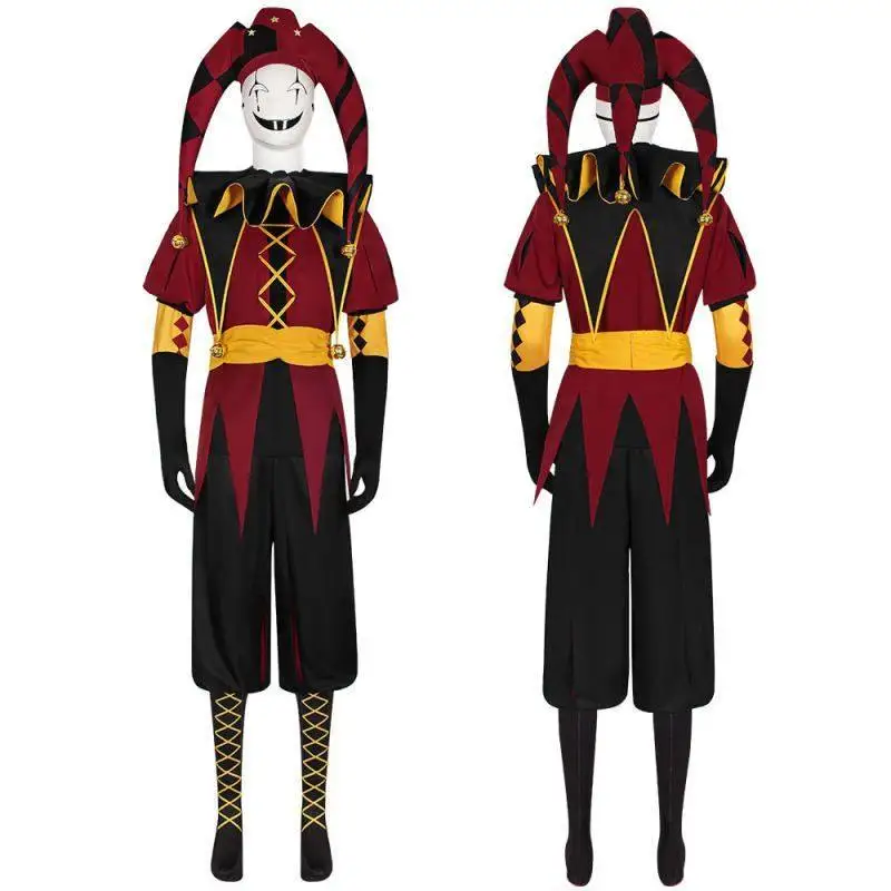 Freak Show Circus Pierrot Costume Cosplay Set completo Personaggio clown Gioco di ruolo Outfit Gioco Otome Style Set di prestazioni unisex
