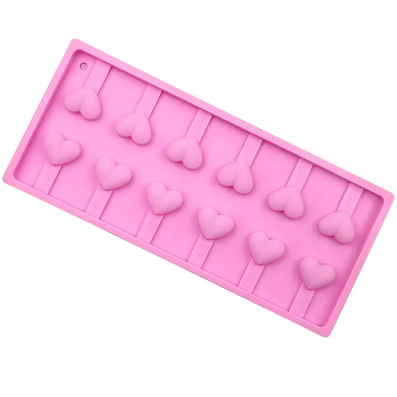 12-Piece Love Lollipop Chocolate Bar Mold Xg1053 No Stick