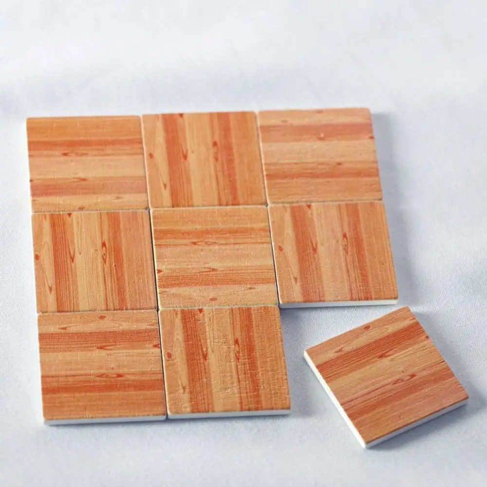 ชุดของเล่นจำลอง 9 ชิ้น/ชุด ขนาด 1:6/1:12 เฟอร์นิเจอร์บ้านตุ๊กตา กระเบื้องเซรามิกจิ๋ว DIY ของเล่นเสริมพัฒนาการ บล็อกไม้