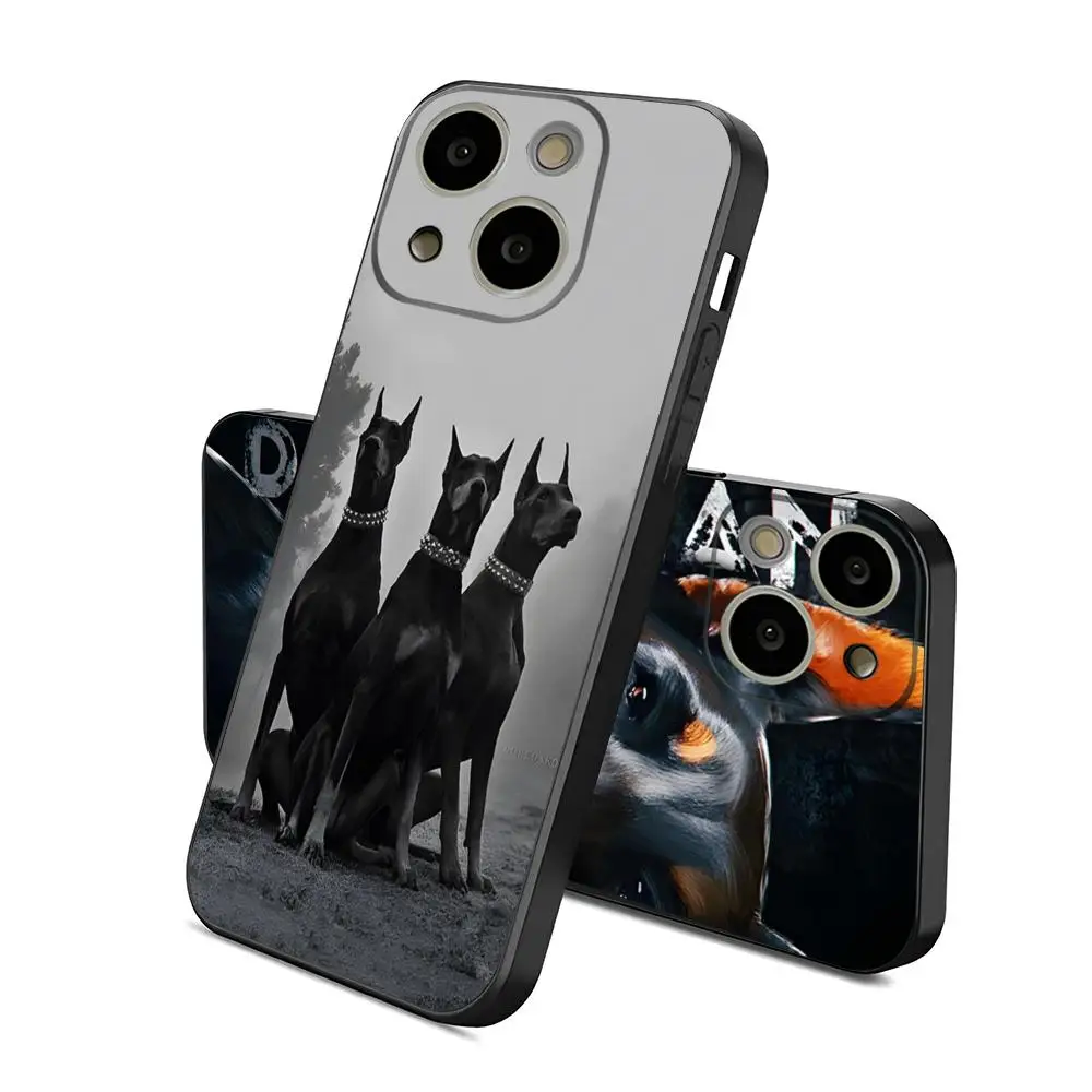 Animal Doberman Dog Phone Case For 15 Pro Max For Iphone 14 13 16 12 Mini 11 Xr X Xs Pro Max 8 7 Plus Back Cover