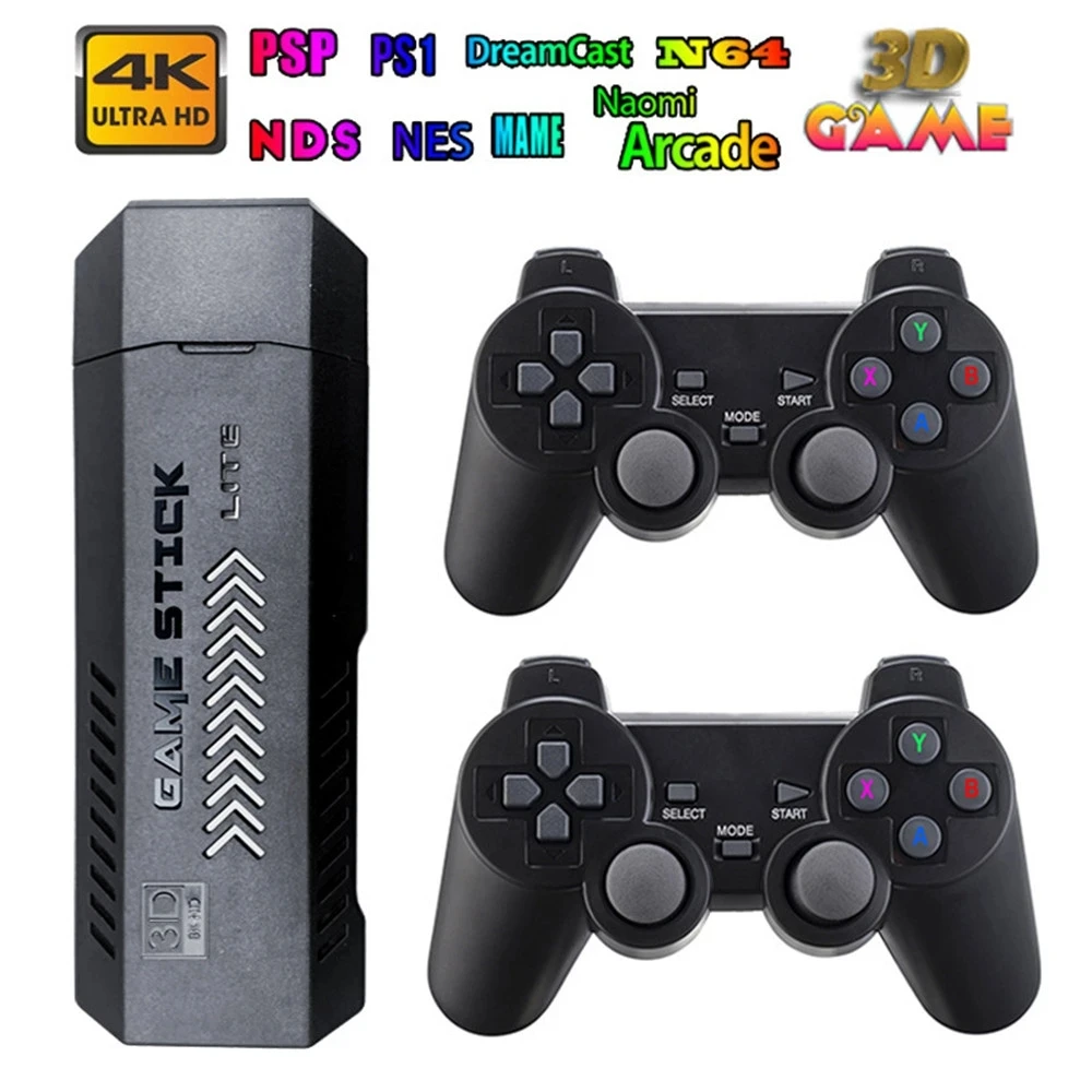 

X2 Plus Retro Video Game Console 4K HD Output Game Stick Emuelec 2.4G Wireless Controllers 3D PSP/PS1 40Simulators Games