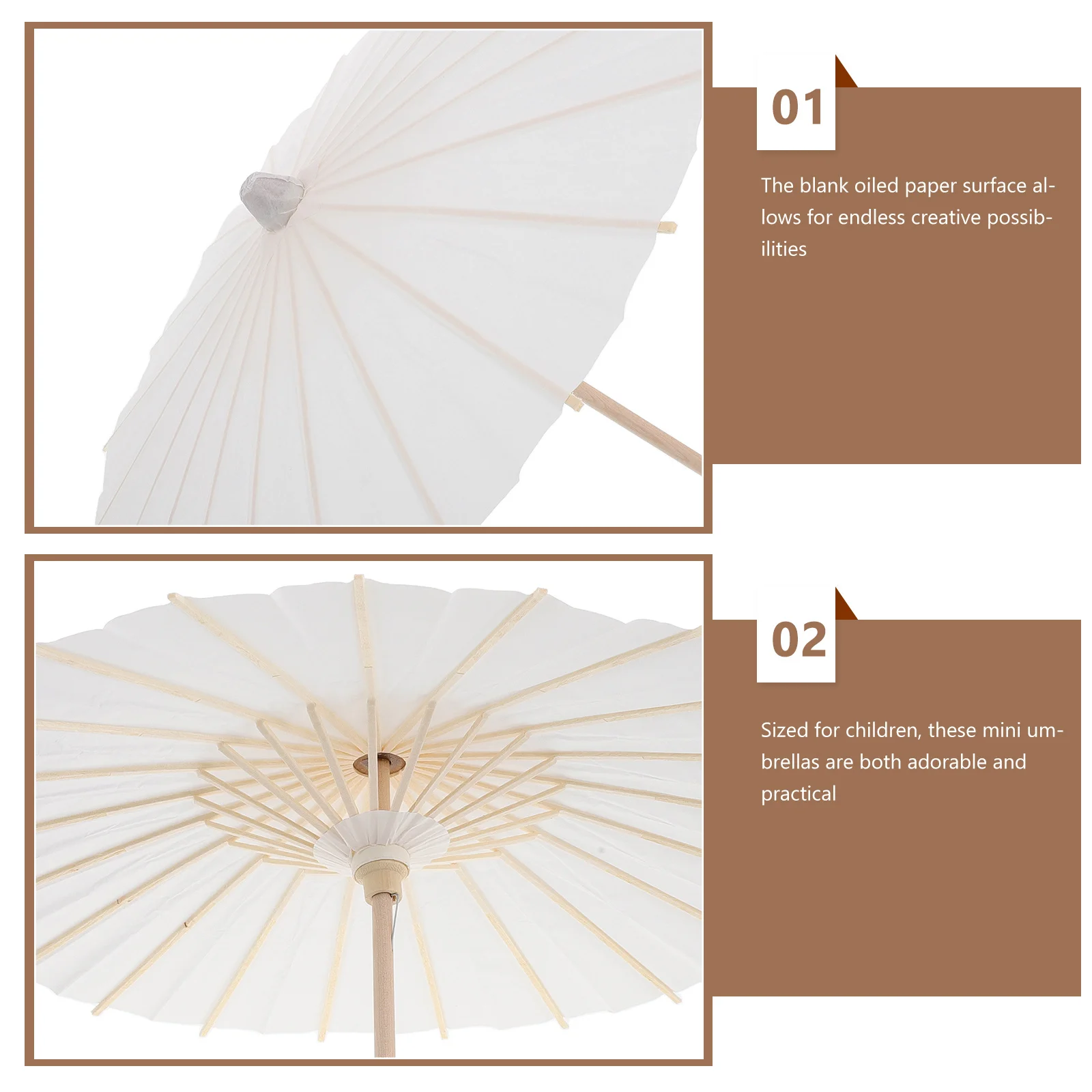 2 قطعة مظلة ورقية زيتية صغيرة للأطفال يدويا فارغة دهان داي الحرفية المظلة الزخرفية المظلات الصغيرة هدايا الحفلات