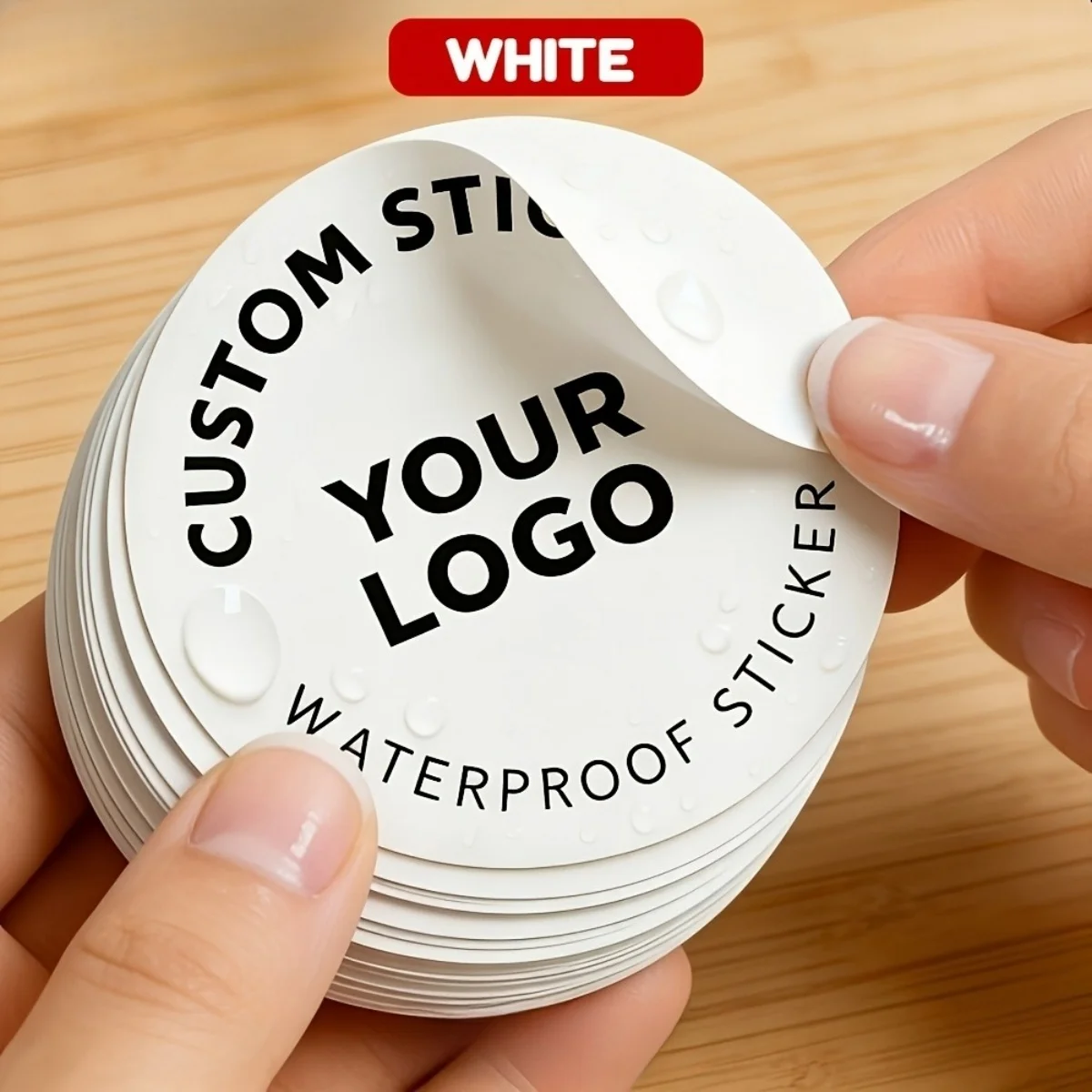 Custom round sticker labels for branding and decoration—personalized labels to create unique stickers for you.