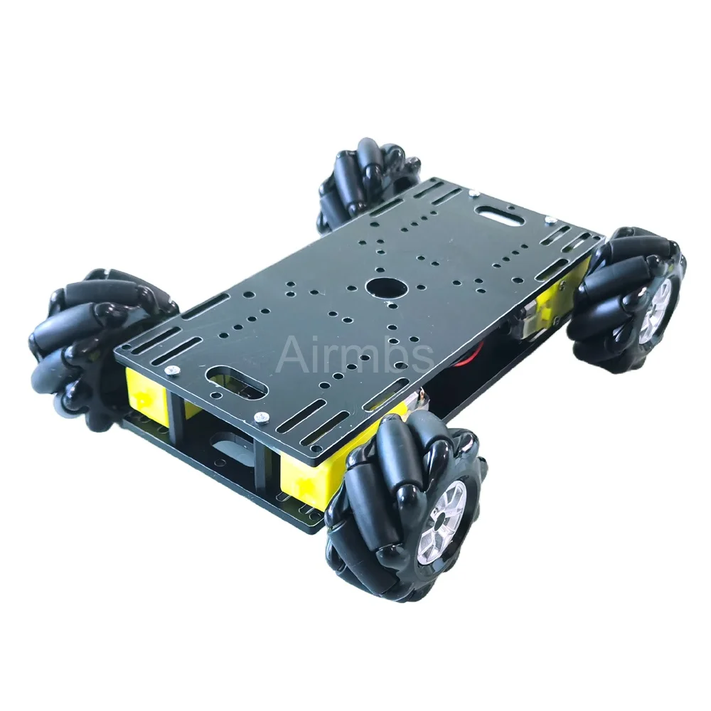 Arduino PS2 Control 4WD Mini Omni Mecanum Wheel Robot Car con doppio telaio acrilico TT Motor Kit di avviamento fai da te
