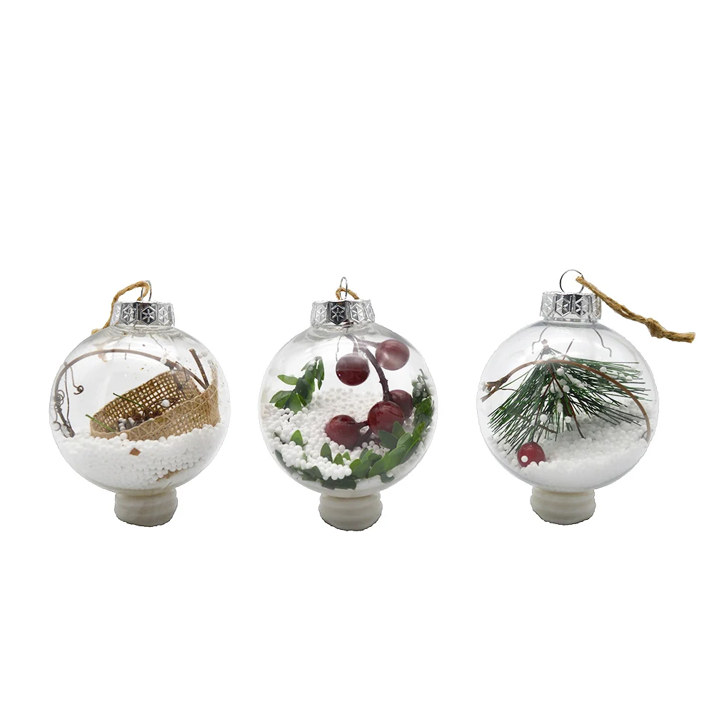 Christmas Ball Clear Shatterproof Ornaments Creative Hobbies Round Clear Plastic Ball Ornaments For School And Bar