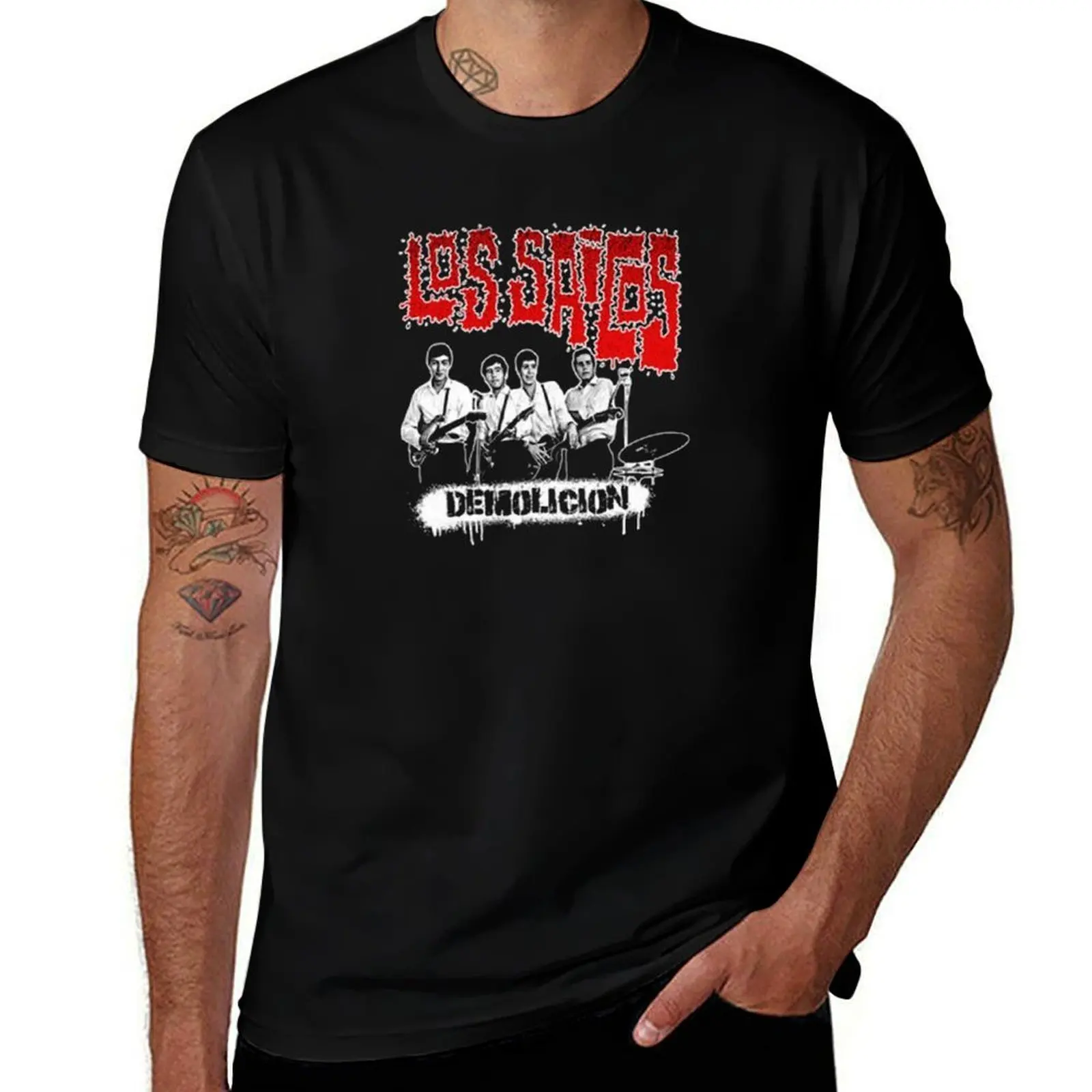 

Los Saicos T Shirt 'Demolicion' T-Shirt customizeds vintage clothes funny shirt cotton graphic t shirts men tshirt