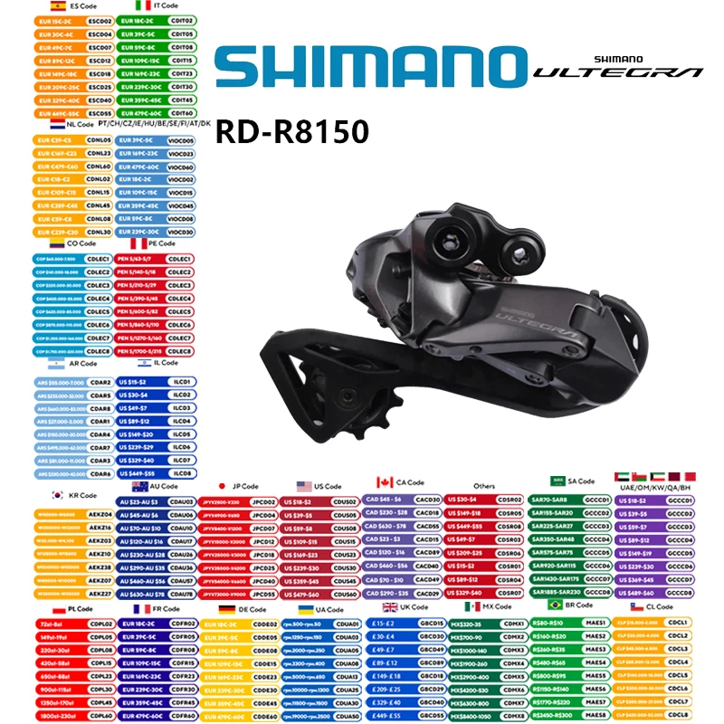 SHIMANO ULTEGRA Di2 RD-R8150 2x12 speed SHIMANO SHADOW RD Hidden Rear Derailleur For Road Bike For R8170 Set Original Shimano