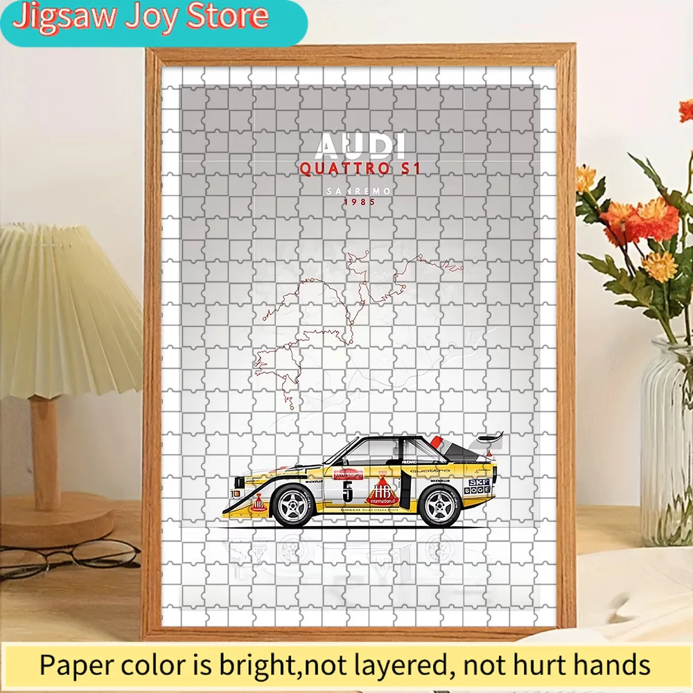 

Paper Jigsaw Puzzle Audi Quattro S1 1985 Sanremo Rally Classic Rally Car Art Print Wall Decor Vintage Racing Track Map Poster Pu