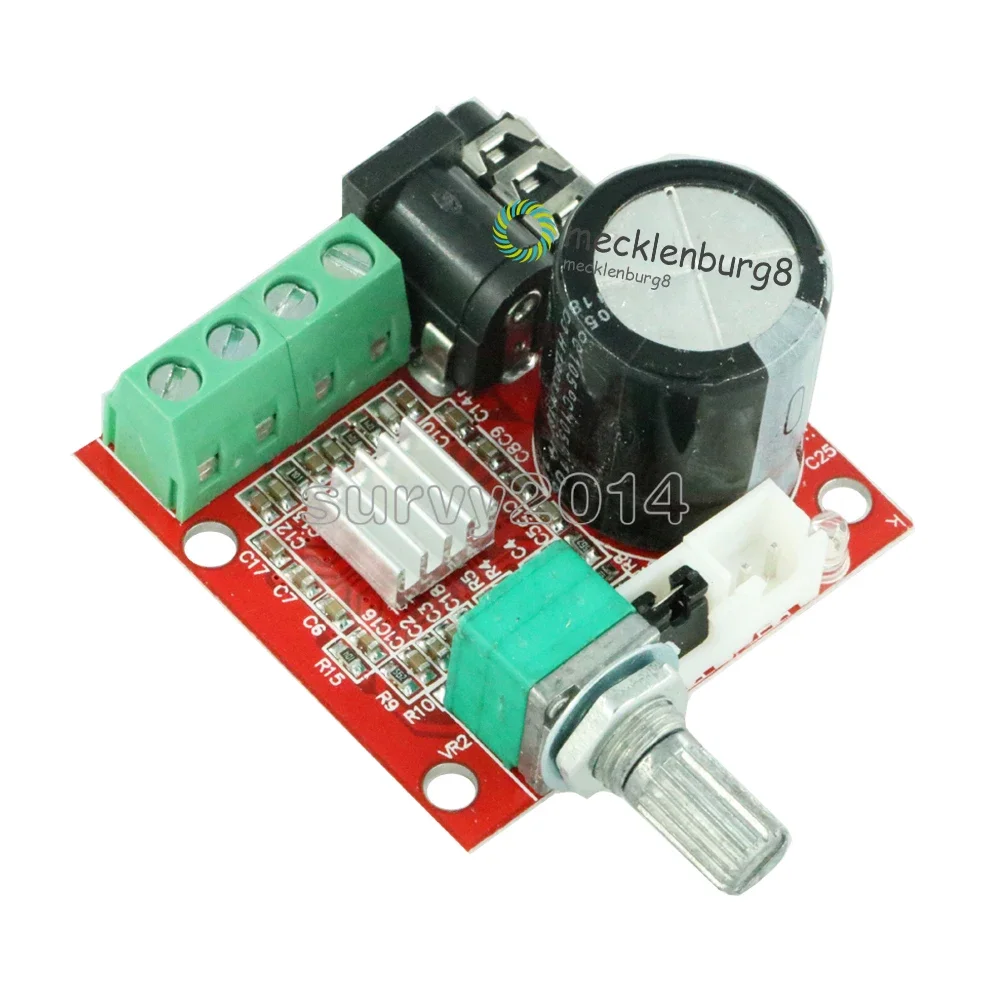 12V Mini Hi-Fi PAM8610 Audio Stereo Amplifier Board 2X10W Dual Channel Class D Power Speaker Audio Amplifier Board For arduino