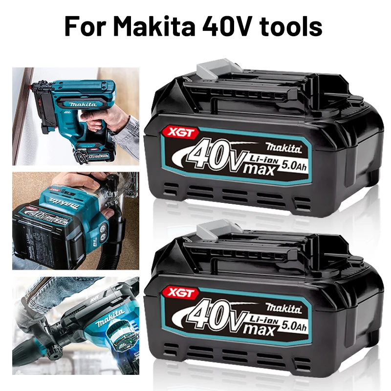 Makita 40V maximum XGT lithium battery 5.0Ah original battery 21700, suitable for BL4020, BL4025, BL4040, BL4050, BL4080 tools