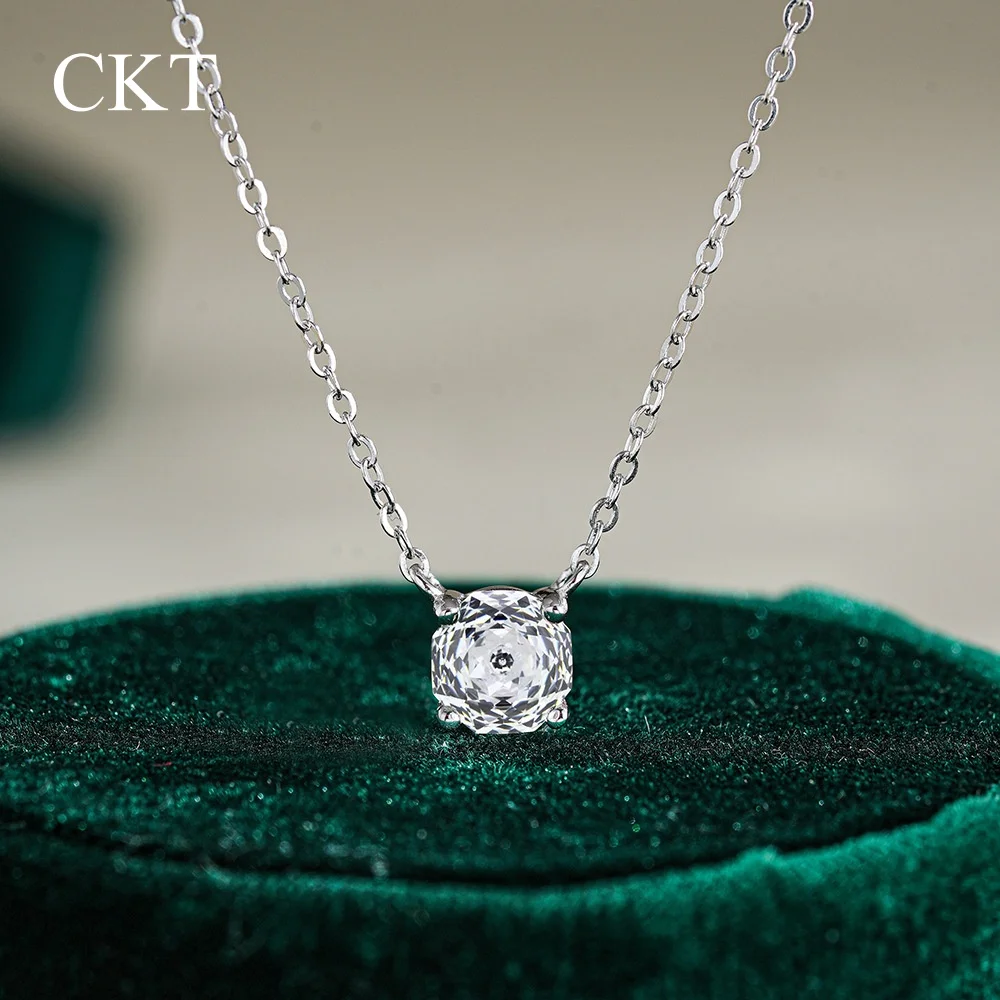 

CKT Platinum Pt950 Цирконовое ожерелье-подвеска подходит для Дня святого Валентина, подарок на годовщину матери, очаровательные ювелирные изделия