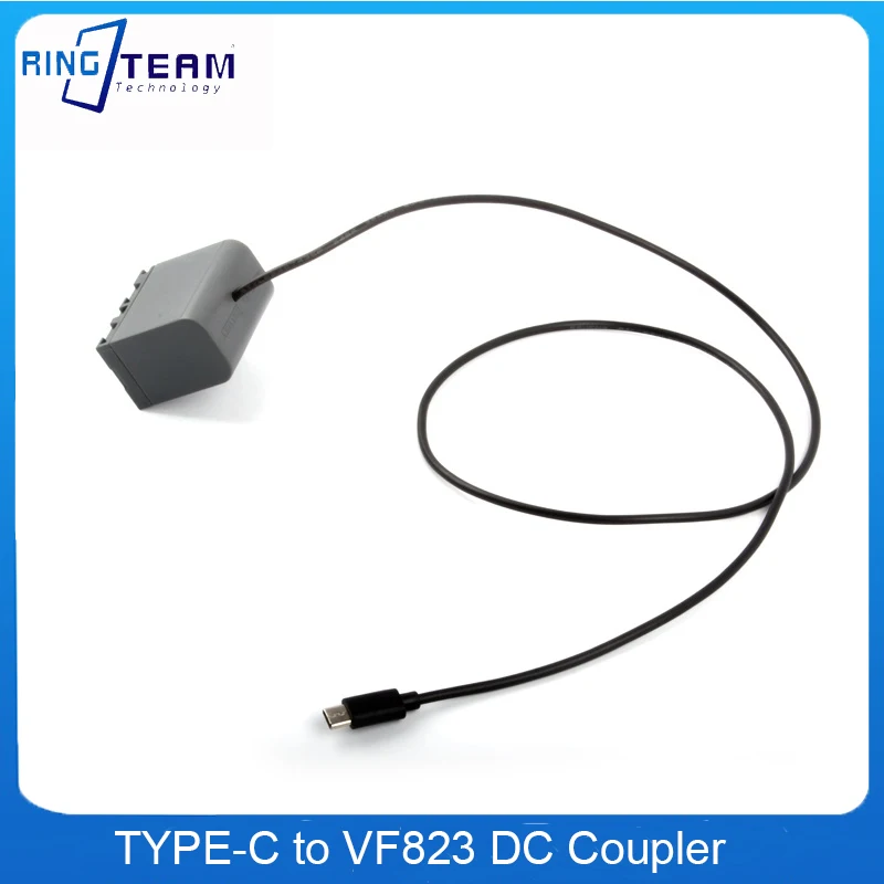 

1.5M TYPE-C USBC Straight Cable 8V to VF823 Dummy Battery For JVC Camera HD320 HM200 830 630 GZ-365 330 MS100 HD300 MS120 130