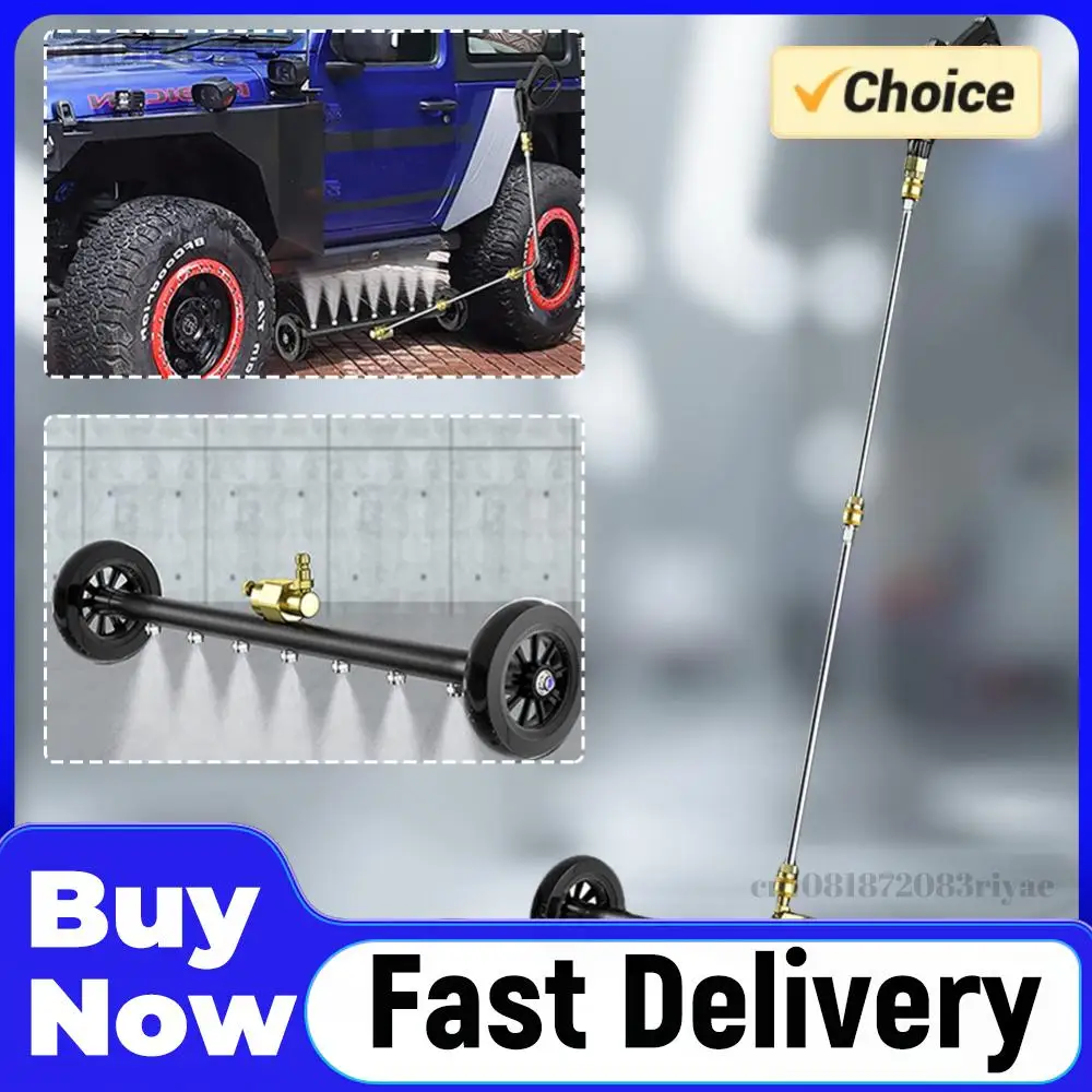 

22-дюймовая телескопическая насадка-щетка для мойки высокого давления с 3 сегментами, быстроразъемное соединение 1/4 дюйма, для мойки днища автомобиля и пола