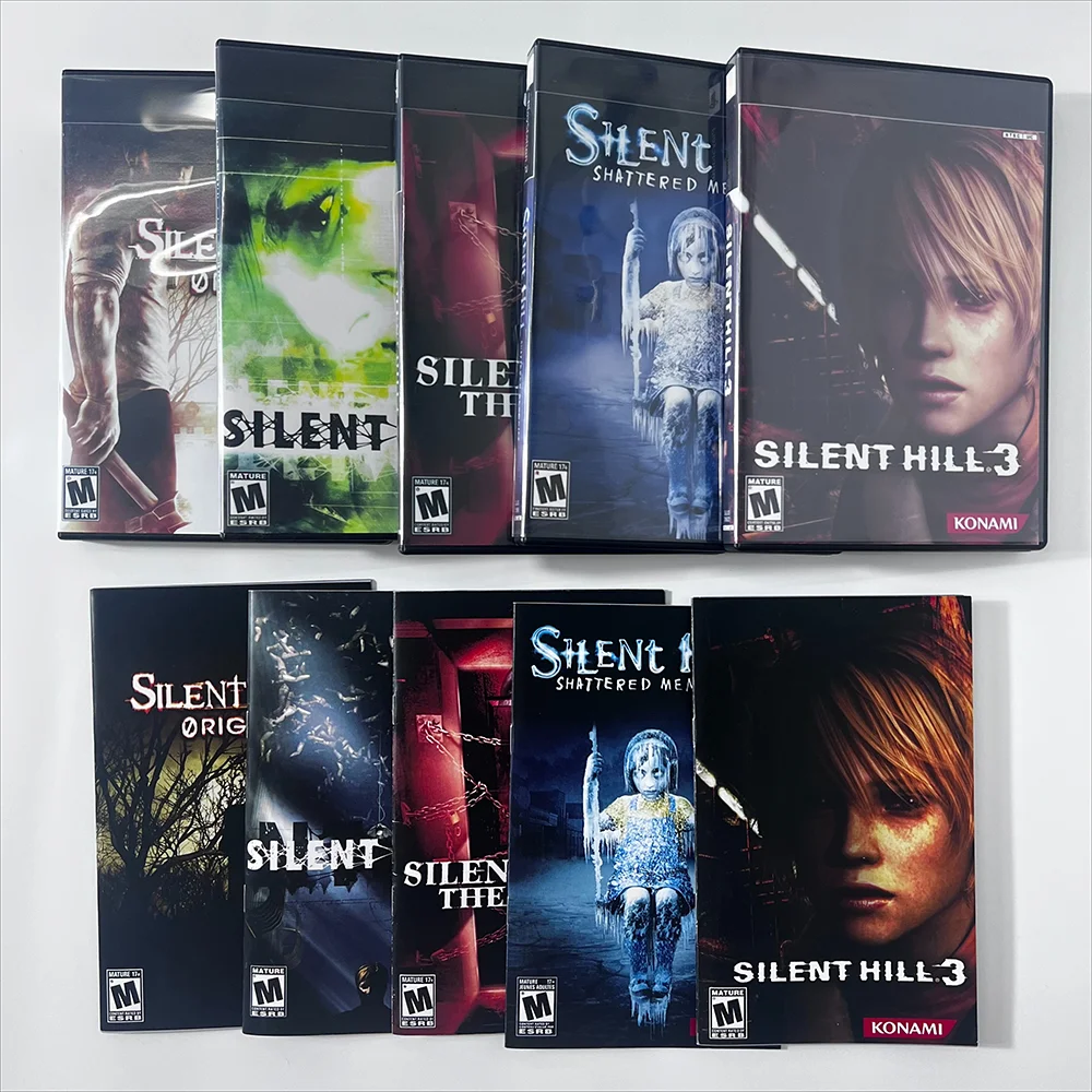 Silent Hill Series PS2 copia Burn Disc con consola de desbloqueo Manual de juegos controlador óptico Retro Videojuego lectura CD NTSC U/C y P