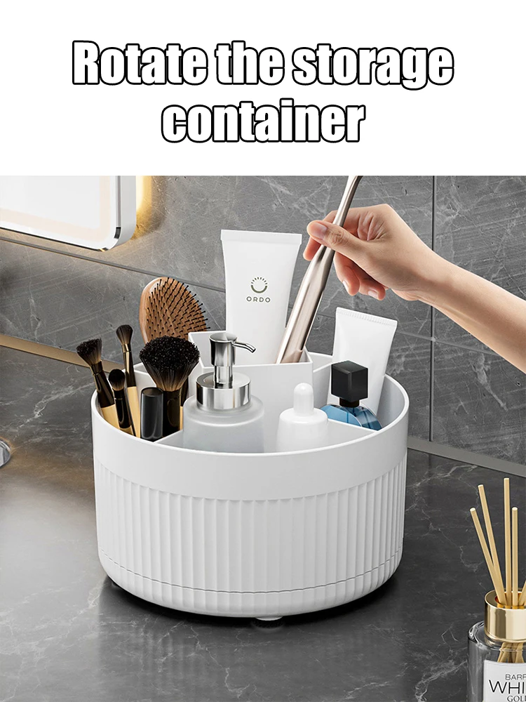 360 ° Table Top Rotary Makeup Brush Storage Container Cosmetics Shelf Dresser Eye Shadow Brush Lipstick Pen Holder