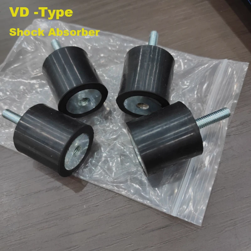 1Pcs VD-Type 8x8mm~25x40mm Cylindrical Inner Outer Thread Rubber Shock Absorber M3x6-M8x20 Silent Buffering Damping Isolator