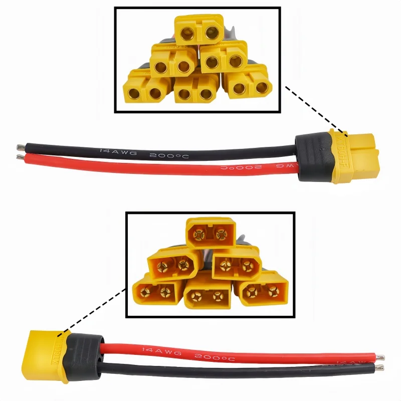 XT60H Female/Male Connector With 10CM 14AWG Silicone Wire for Rc Drone Car Boat Rc Lipo battery