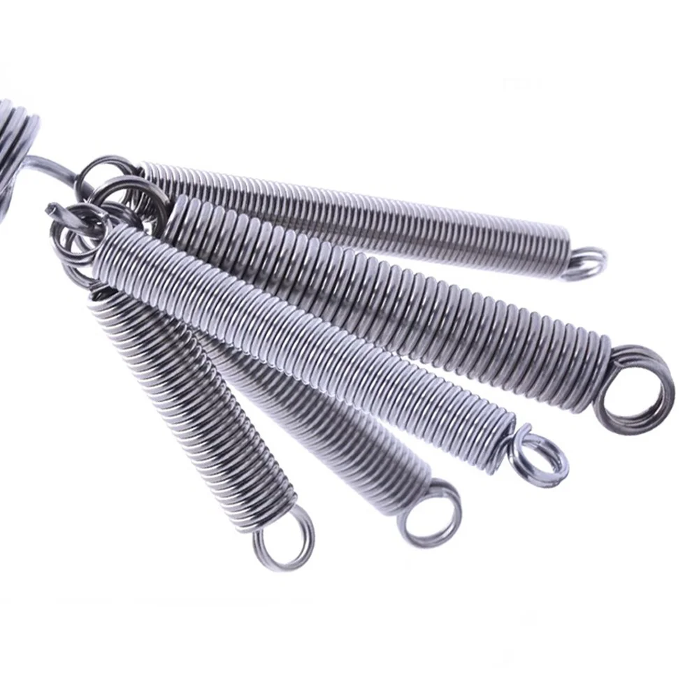 304 Stainless Steel Extension Spring Wire Dia 0.6mm O Ring Hook Coil Dual Hook Small Tension Spring OD 5mm 6mm 7mm 8mm  5Pcs