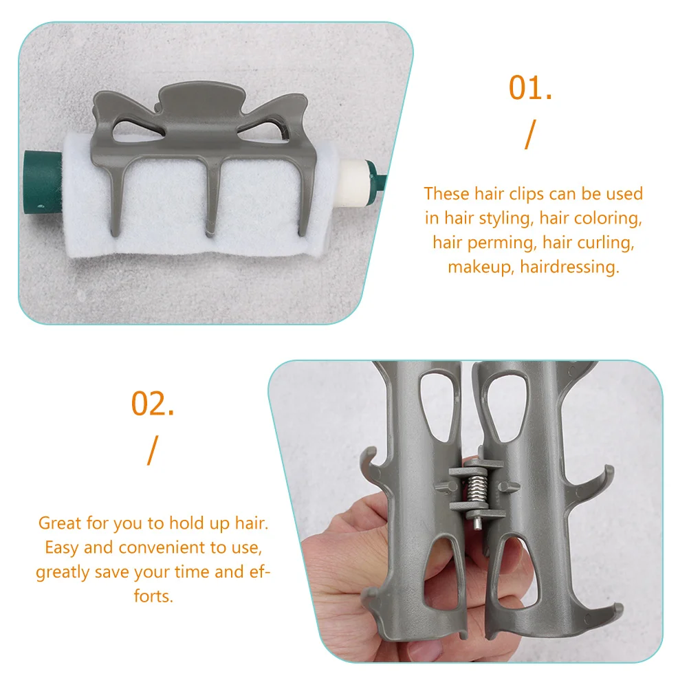 

6 Pcs Insulated Hair Clips Hot Curler Replacement Claw Perm Stick Ceramic Coated Heat Resistant Tools For Women Styling