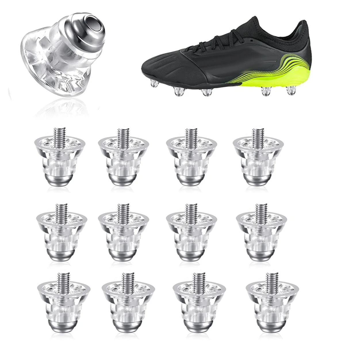 12 PCS Football Boots Studs Sport Equipment Shoes Stud Replace Component Football Cleats