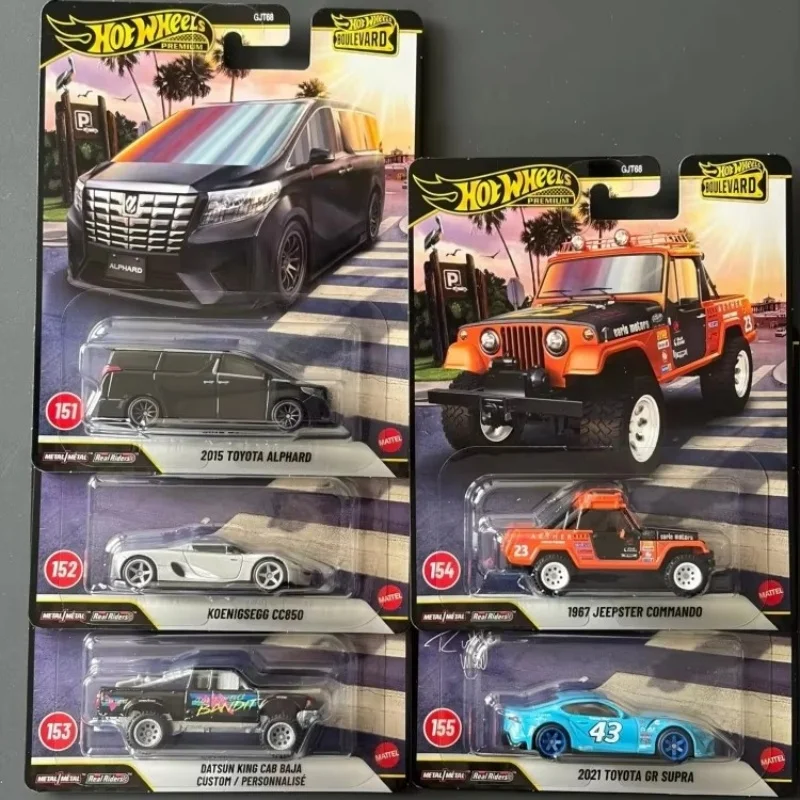 

Коллекционные модели автомобилей Hot Wheels Premium 2026: Toyota, Koenigsegg, Jeepster, 1:64, для мальчиков, детские игрушки