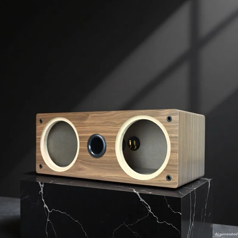 Doppeltes 6,5-Zoll-Lautsprechergehäuse aus Holz, leeres Gehäuse für Mitteltonlautsprecher, Subwoofer, Auto-DIY-Audio, leeres Gehäuse, Lautsprecherzubehör – Detail 2