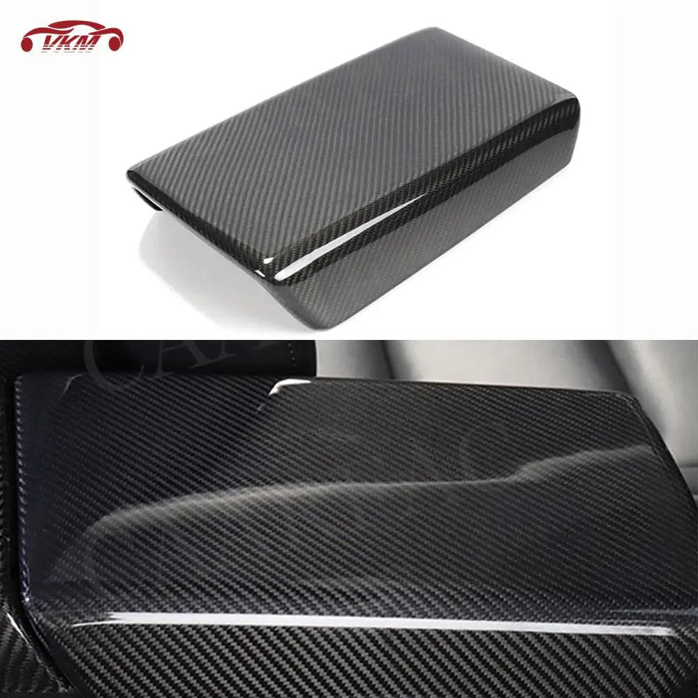 

Carbon Fiber/ABS Car Stowing Tidying Armrest Box Panel Cover Interior Trim For Tesla model 3 Y 2018-2022 Auto Accessories