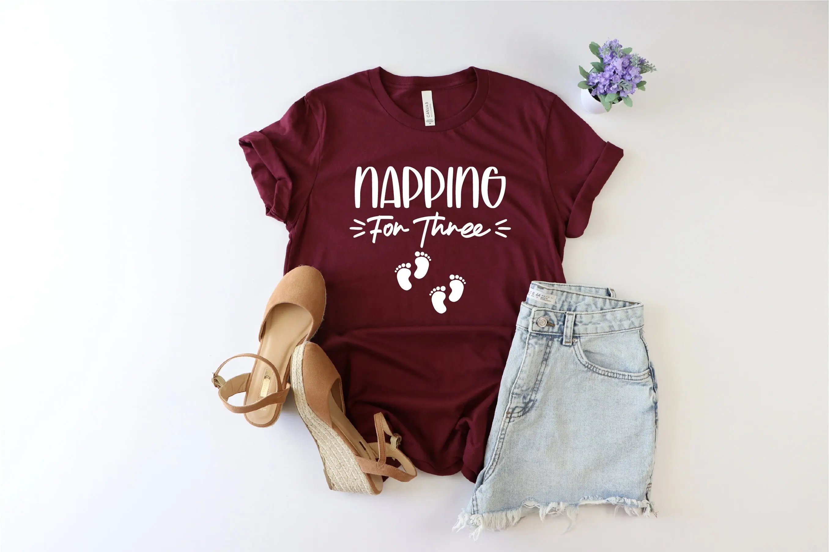 Napping For Three T Shirt Pregnancy AnnouncemenT Mom To Be Expecting Twin Funny Twins Maternatiy Reveal