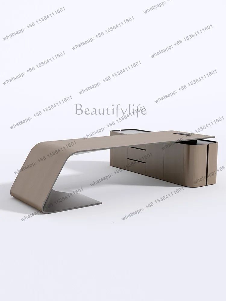 

Boss table light luxury high sense simple modern chairperson's desk