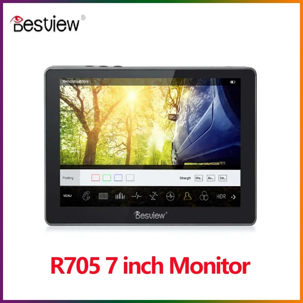 Desview R705 Monitor 450Nits 7 inch 4K HDMI-Compatible Input and Output 3D LUT Touch Screen For Camera Video Live Broadcast