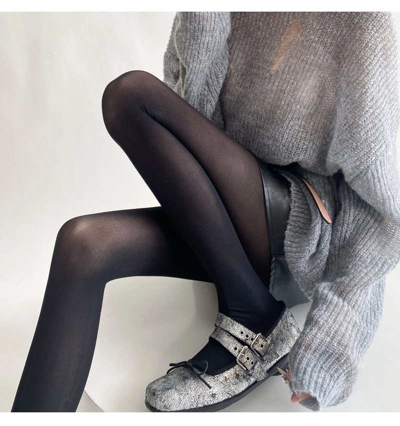 Frühling Herbst Damen Einfarbige Strumpfhose Feminine Samt-Slim-Fit Weiche Strumpfhose Mädchen Leggings Superelastische Strümpfe Sexy Mujer Unterwäsche – Detail 24