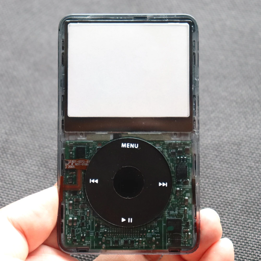 Transparente Frontplatte mit Mittelknopf für iPod Video 5. Generation 30GB 60GB 5.5. Generation 30GB 80GB Kunststoffgehäuse – Detail 13