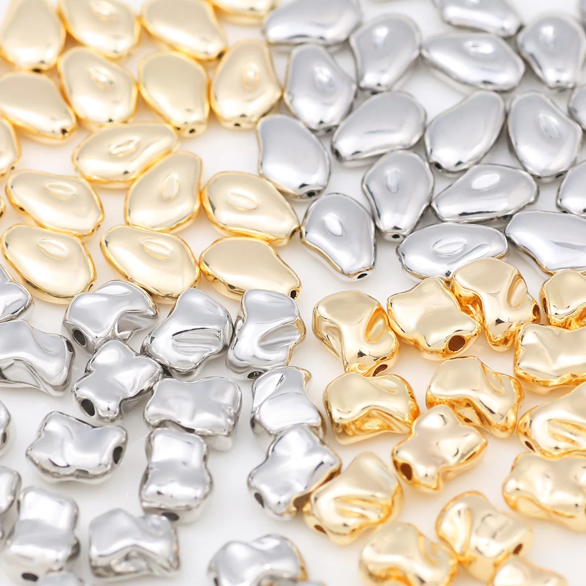 1pcs 7mm Coffee bean shape Copper Spaced Loose Beads For Jewelry Charms Bracelet Necklace Eardrop Accessories Making DIY