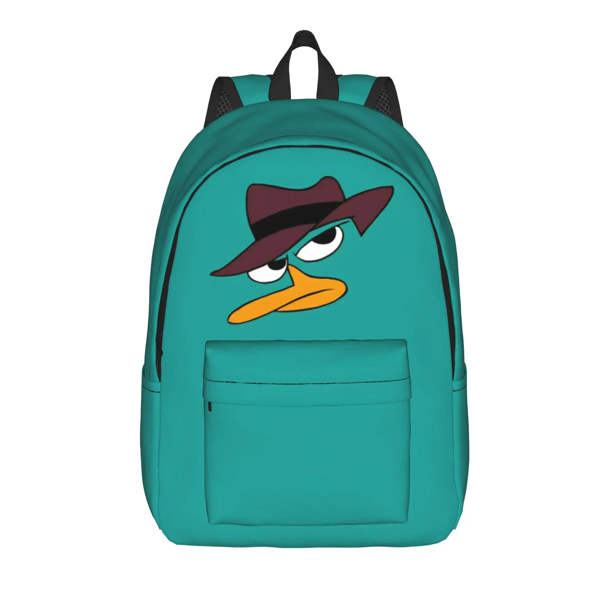 Perry The Platypus Cool Backpack Sports High School Hiking Travel Cute Duck Daypack for Men Women Laptop Canvas Bags